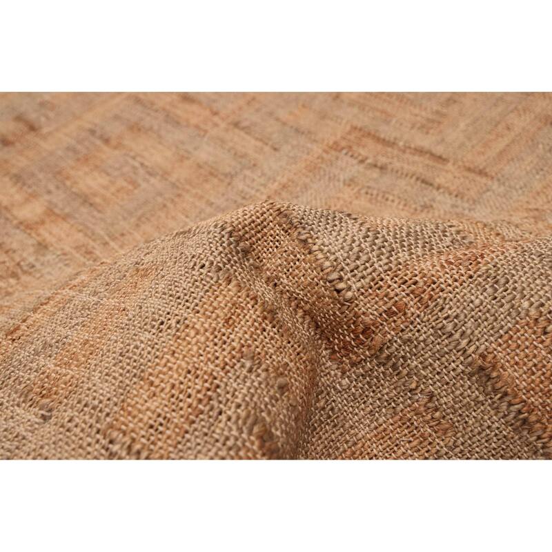 ECARPETGALLERY Flat-Weave Palas Denizli Tan Jute Kilim - 5'4 x 7'10