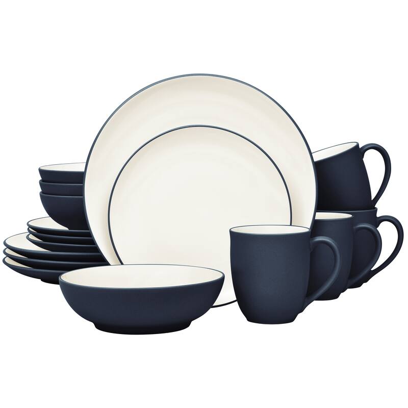 Noritake Colorwave 16-Piece Coupe Dinnerware Set, Service For 4 - Navy