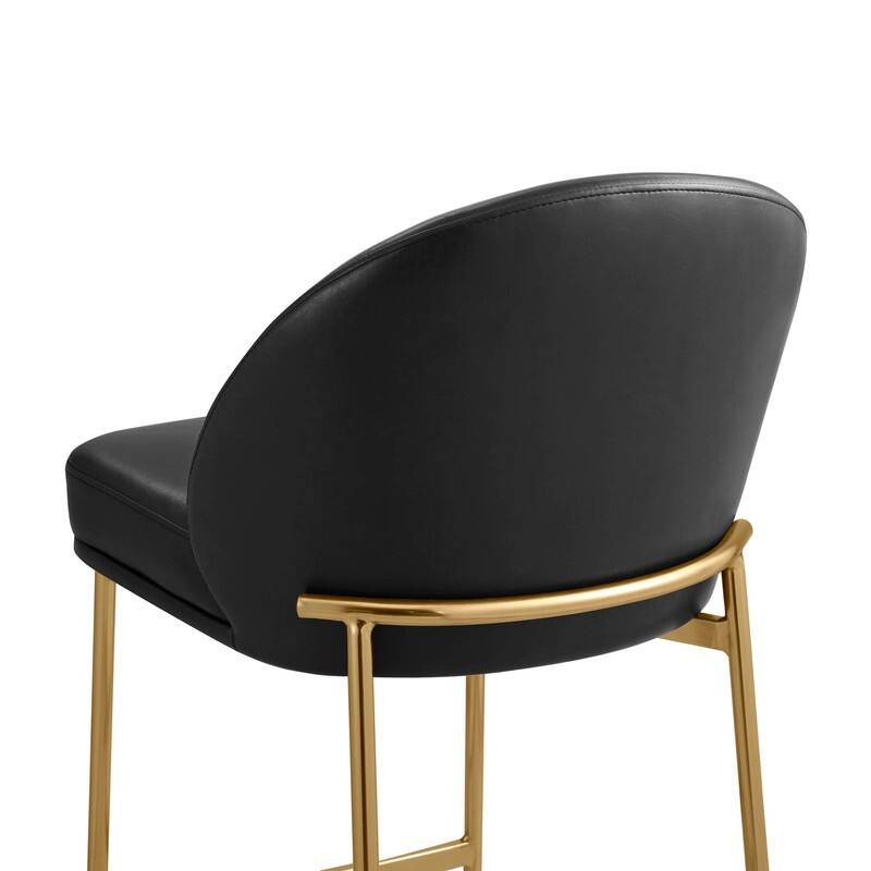 Spruce & Spring Upholstered Counter Bar Stool with Metal Frame