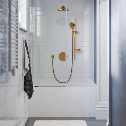 Voltaire 48"x32" Acrylic White, Alcove, Right Hand Drain, Apron Bathtub