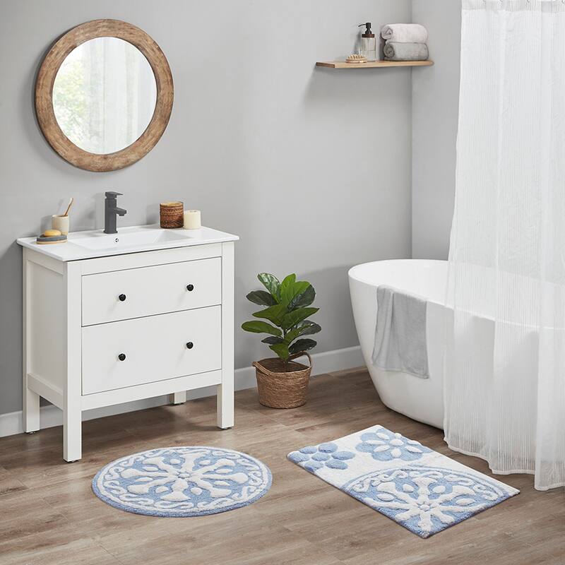 Madison Park Marrakesh Medallion Cotton Tufted Bath Rug