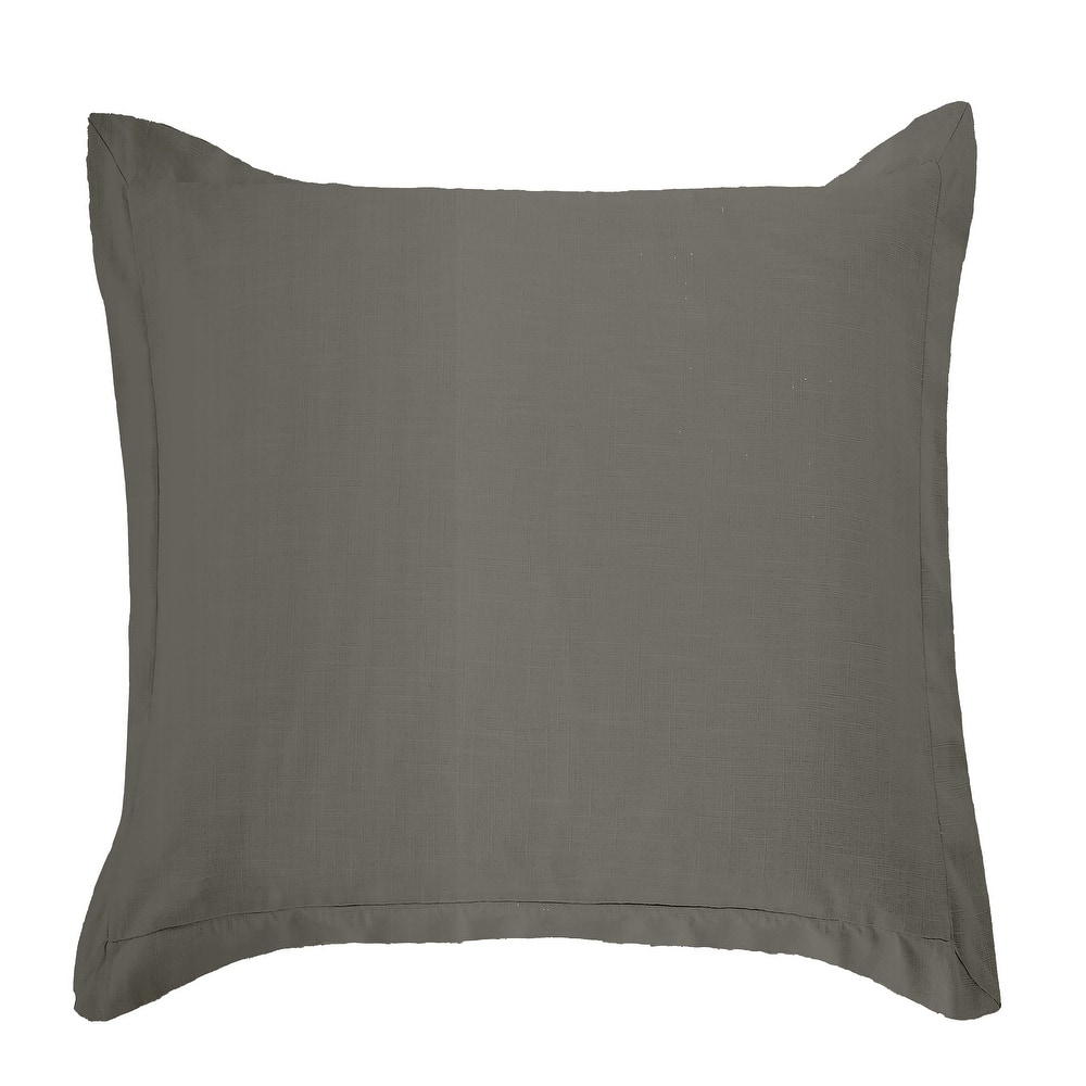 HiEnd Accents Luna Washed Linen Tailored Euro Sham, 27"x27"