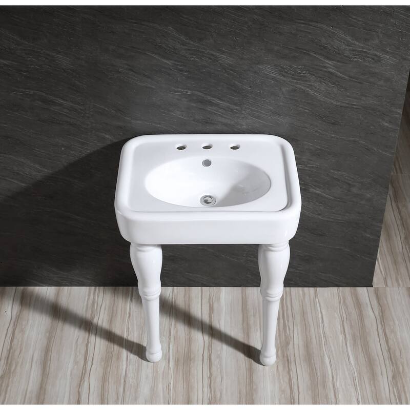 Kingston Brass Robert 25-9/16" Rectangular Porcelain Console Bathroom