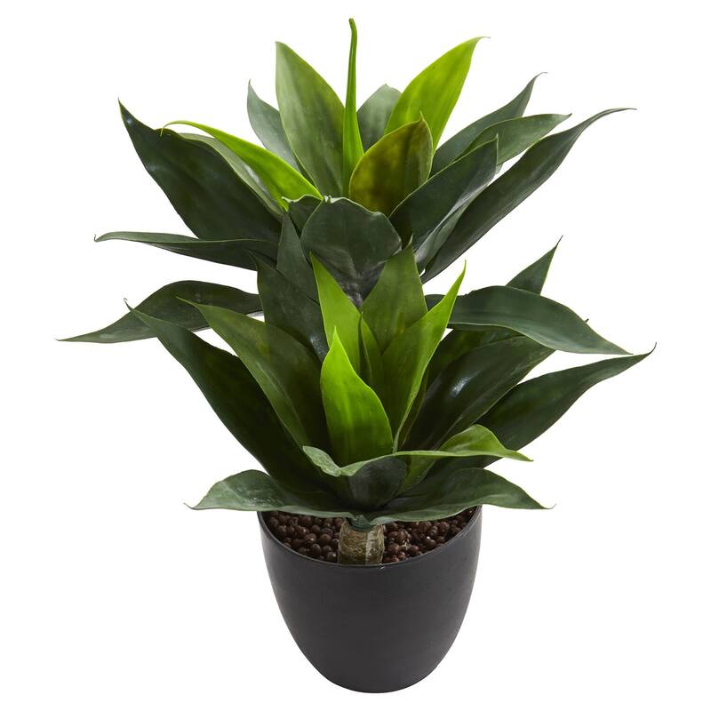 Modern Artificial Plant 21In - Indoor Greenery Decor - Home Office Living Room Décor - Green