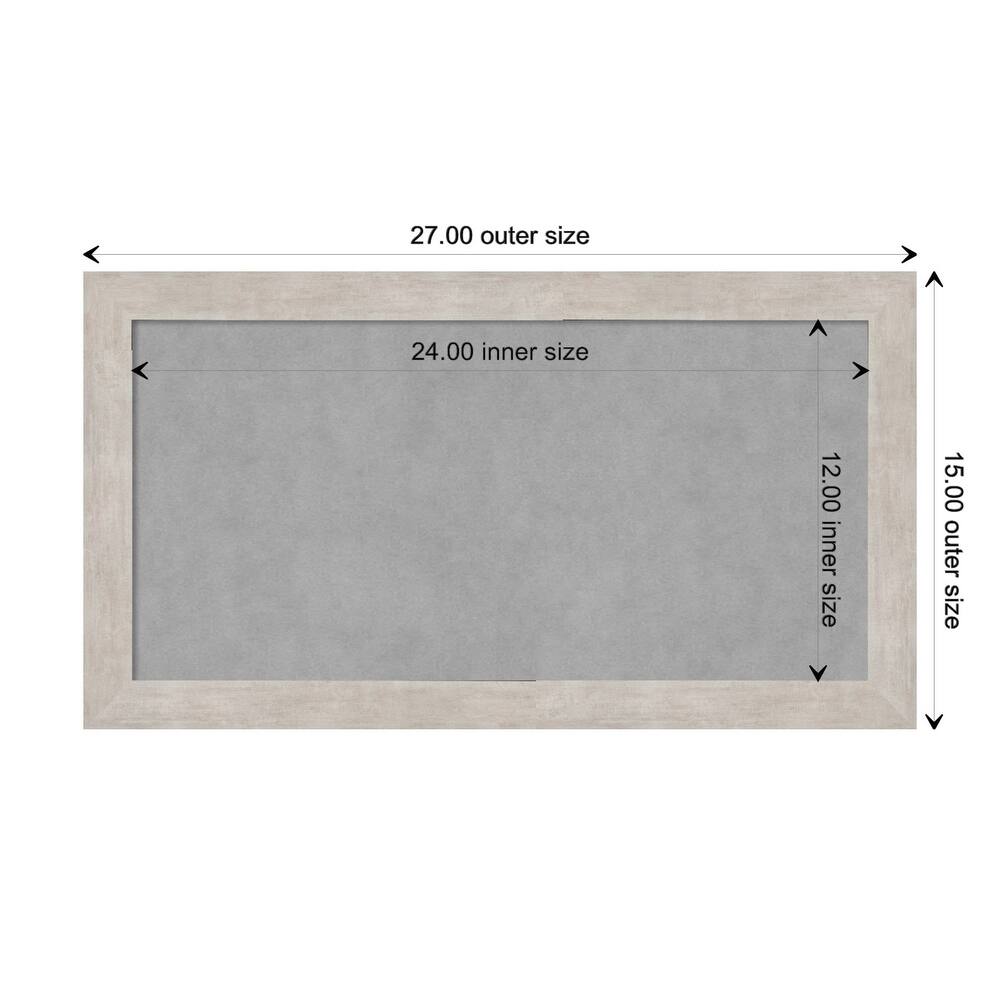 Amanti Art Marred Silver Framed Magnetic Board