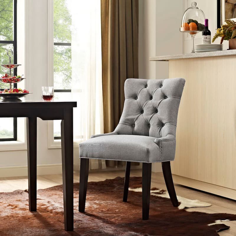 Copper Grove Colville Button Tufted Fabric Dining Chair (Single Chair) - Light Gray