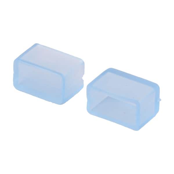 Rubber Non-slip Glass Table Dash Mat Pad Cushion Clear Blue 19 x 11mm 50  PCS Blue,Clear 0.7
