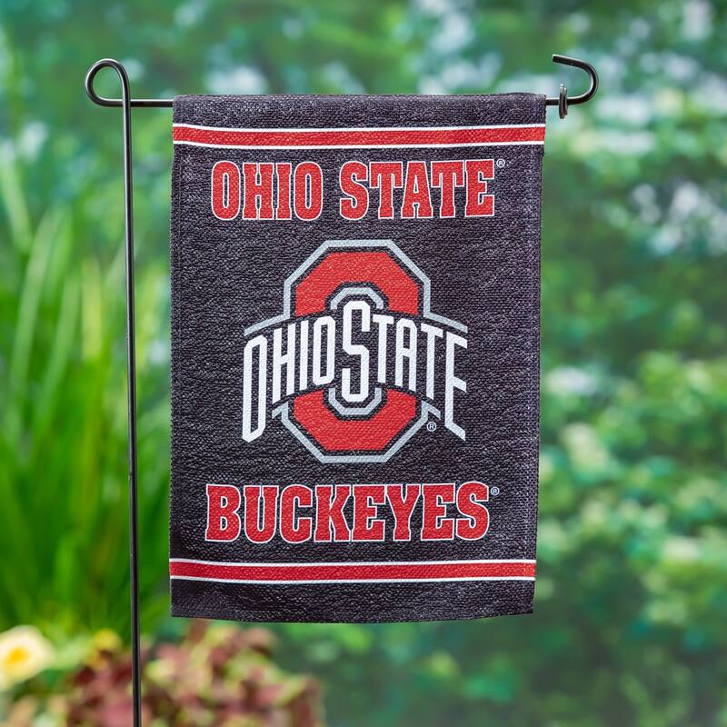 Embossed Suede Flag, Garden Size, Ohio State University