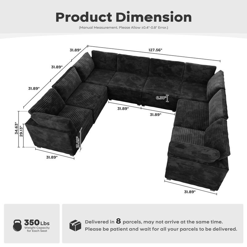 OVIOS Art-Style Deep-Seat Sofa