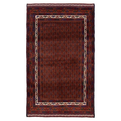 Teimani Burgundy Rug 3'10" x 6'4" - 3'10 x 6'4