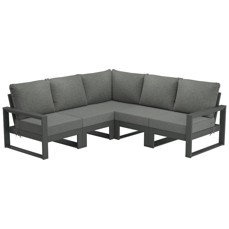 Endless Patio 5-Piece Deep Seating Set with Gray Frame - Gray/Gray