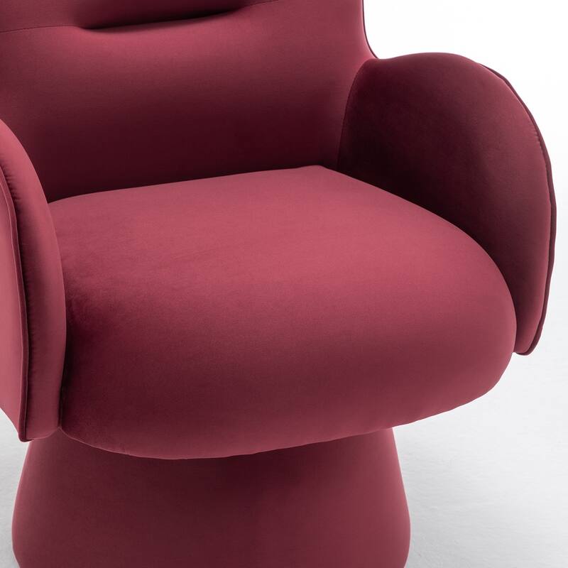 SEYNAR Modern Glam Velvet 360 Degree Swivel Armchair Set of 2