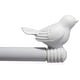 preview thumbnail 14 of 56, Cute Bird Finial Adjustable Decorative Designer Curtain Rod 28"-48" - Gilded White