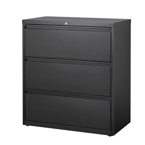 8000 Series 36" Wide 3-Drawer Lateral File Cabinet, Black