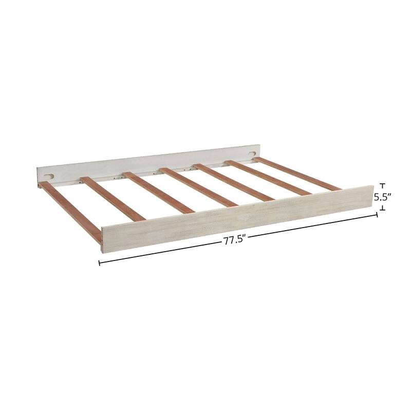 Beck 78" Wide Full Size Bed Rails, Willow Gray