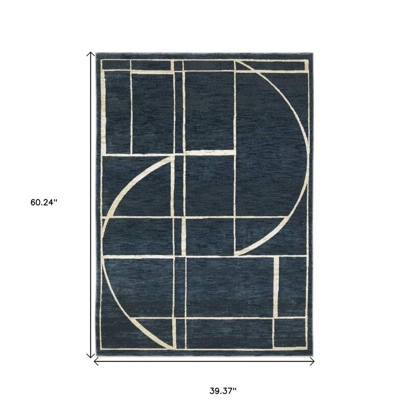 HomeRootsGeometric Modern Rectangle Area Rug