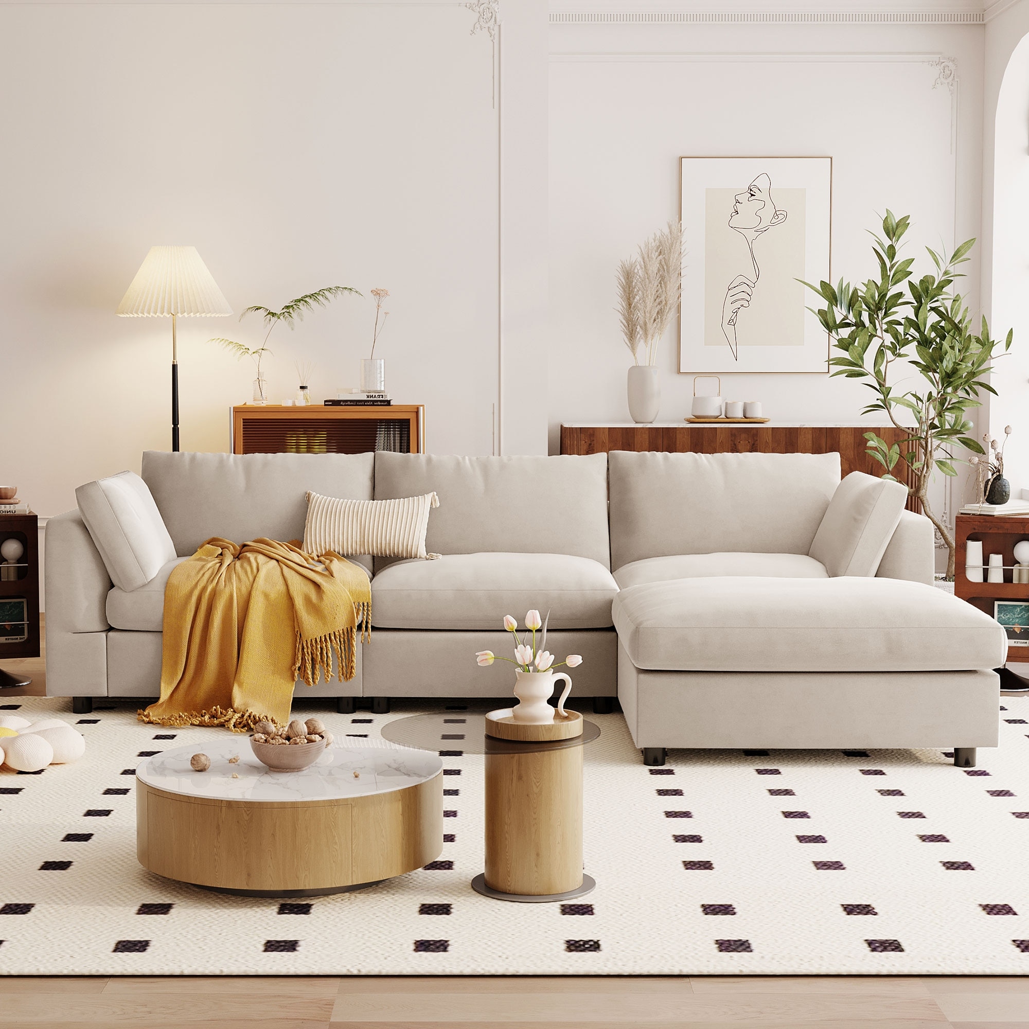 Convertible Sectional Sofa L shape Sectional Reversible Chaise