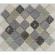 preview thumbnail 2 of 6, Decorative Stone Accent 2-inch Baroque Mosaic Tile in Gris et Blanc - 12.75x12