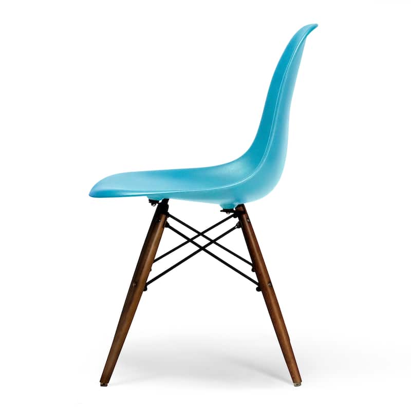 Paris-2 Side Chairs with Walnut Legs (Set of 2)