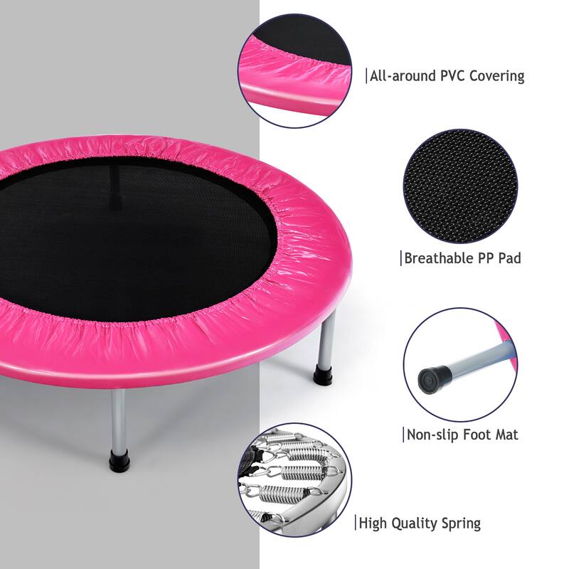 Gymax Mini Folding 36'' Trampoline Portable Recreational Fitness - See Details