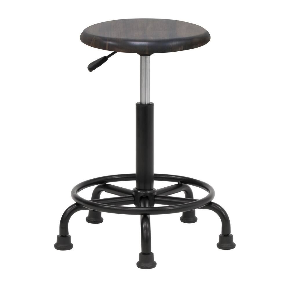 Studio Designs Retro Wood Seat and Height Adjustment Stool