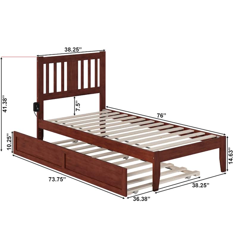 Tahoe Bed with USB Turbo Charger and Twin Trundle