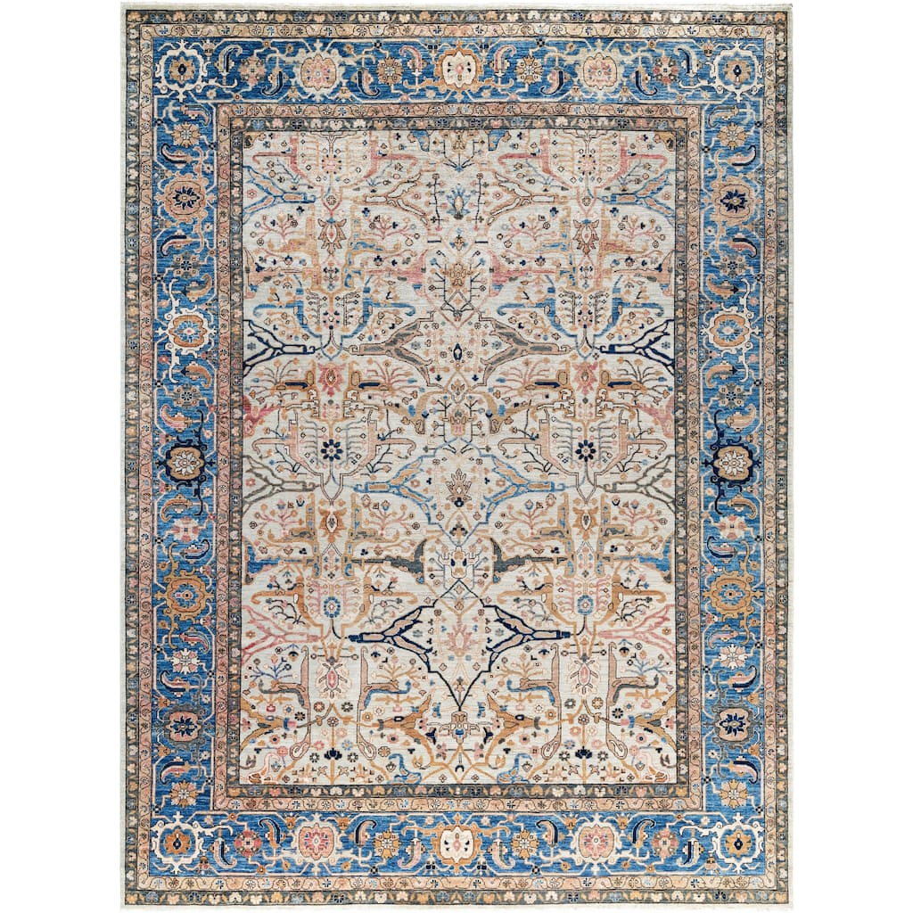 Serapi One-of-a-Kind Hand-Knotted Area Rug - Ivory - 9' 0" x 12' 1"