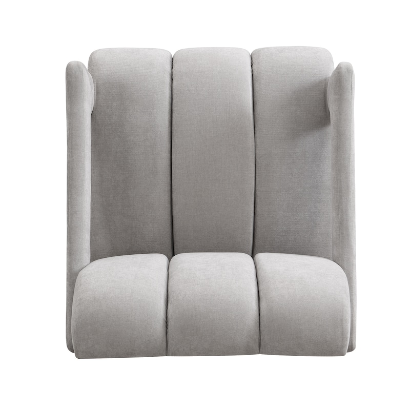 26.3'' Modern Minimalist Leisure Armchair, Armchair With L-Shaped Armrests And Polyester Fabric