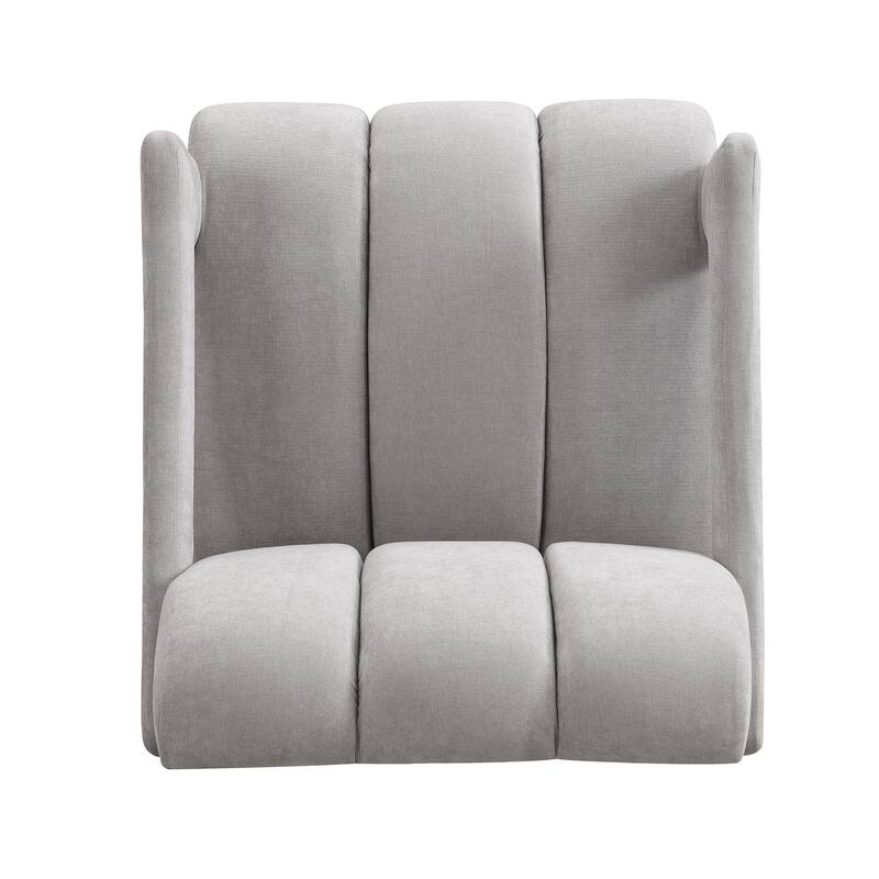 Polyester Modern Minimalist Armchairs Set of 2 with L-Shaped Armrests, Thick Cushioning, and Durable Fabric