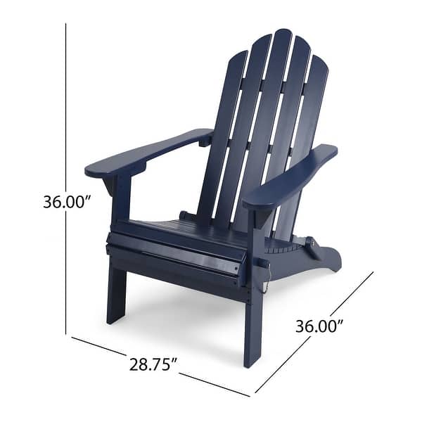 dimension image slide 2 of 9, Hollywood Outdoor Outdoor Acacia Wood Foldable Adirondack Chairs (Set of 2) by Christopher Knight Home