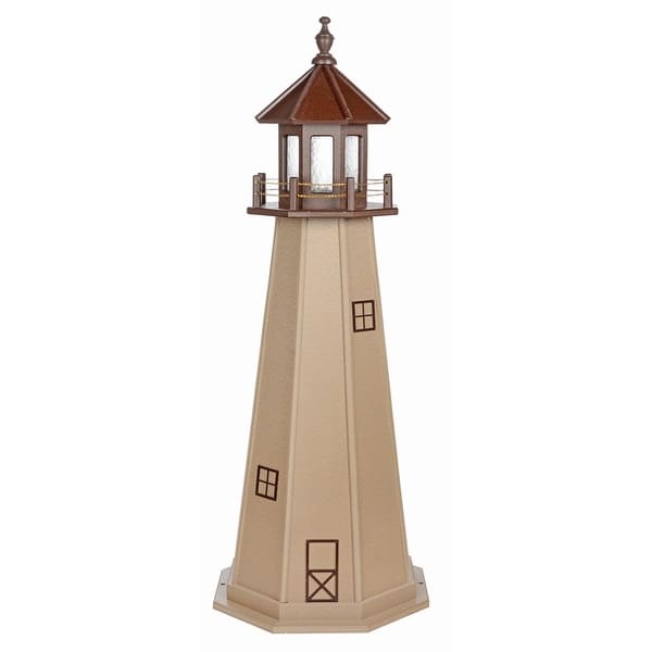 Cape Cod Brown and Weatherwood Hybrid Poly and Wood Lighthouse - Bed ...