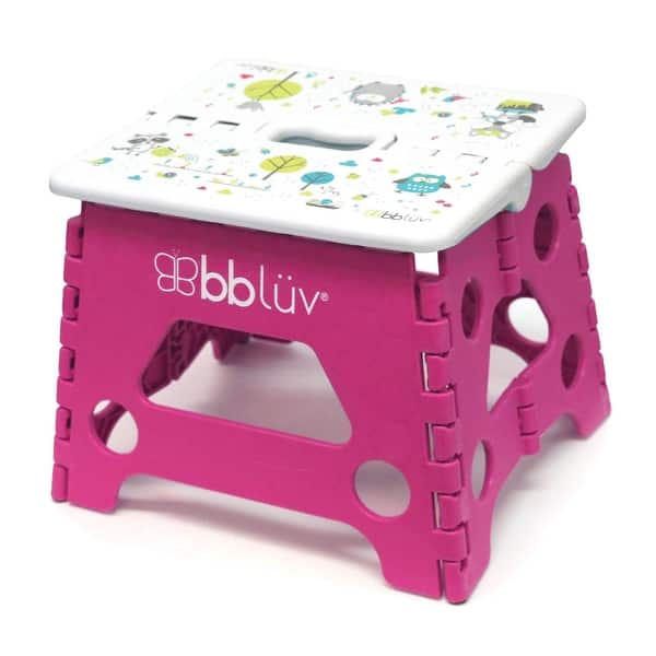 slide 2 of 4, bbluv Step Folding Step Stool Pink