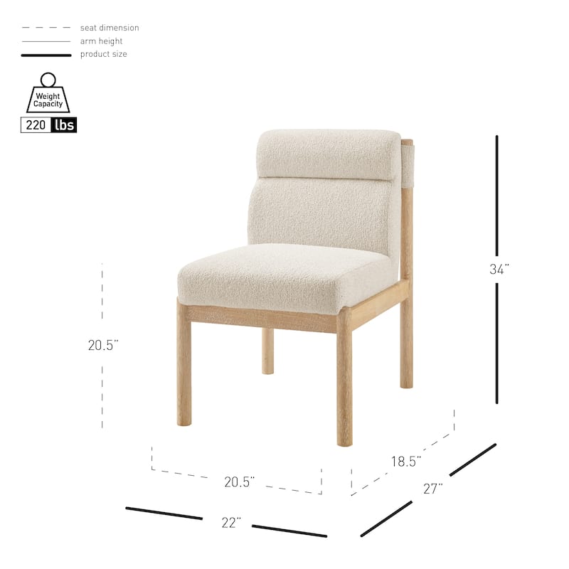 NPD Furniture Micah Boucle Dining Side Chair