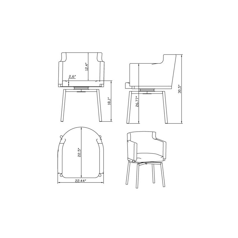 Somette Karlita Marbleized Sintered Stone Dining Set with Olive Chairs
