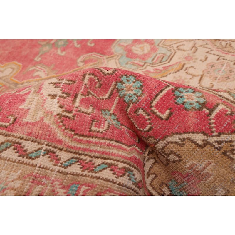 ECARPETGALLERY Hand-knotted Antalya Vintage Red Wool Rug - 9'5 x 12'7