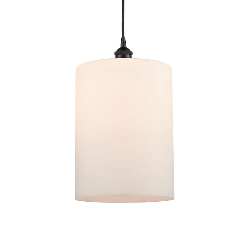 Innovations Lighting 616-1P-16-9-L Cobbleskill Pendant Cobbleskill 9" - Matte Black / Matte White