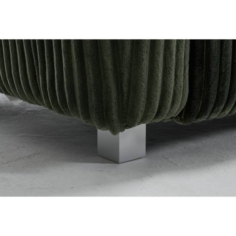 114" Corduroy Three-Seater Sofa - Sturdy Wooden Frame, Comfortable & Durable