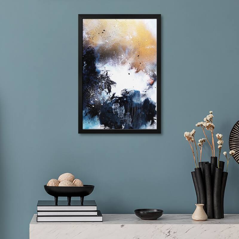 Melting Gold I Premium Framed Poster by Sana Jamlaney