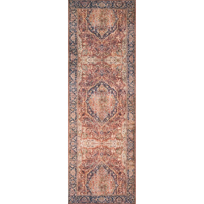 Alexander Home Isabelle Traditional Vintage Border Printed Area Rug