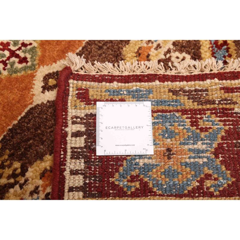 ECARPETGALLERY Hand-knotted Finest Agra Jaipur Multi Color Wool Rug - 2'6 x 7'11