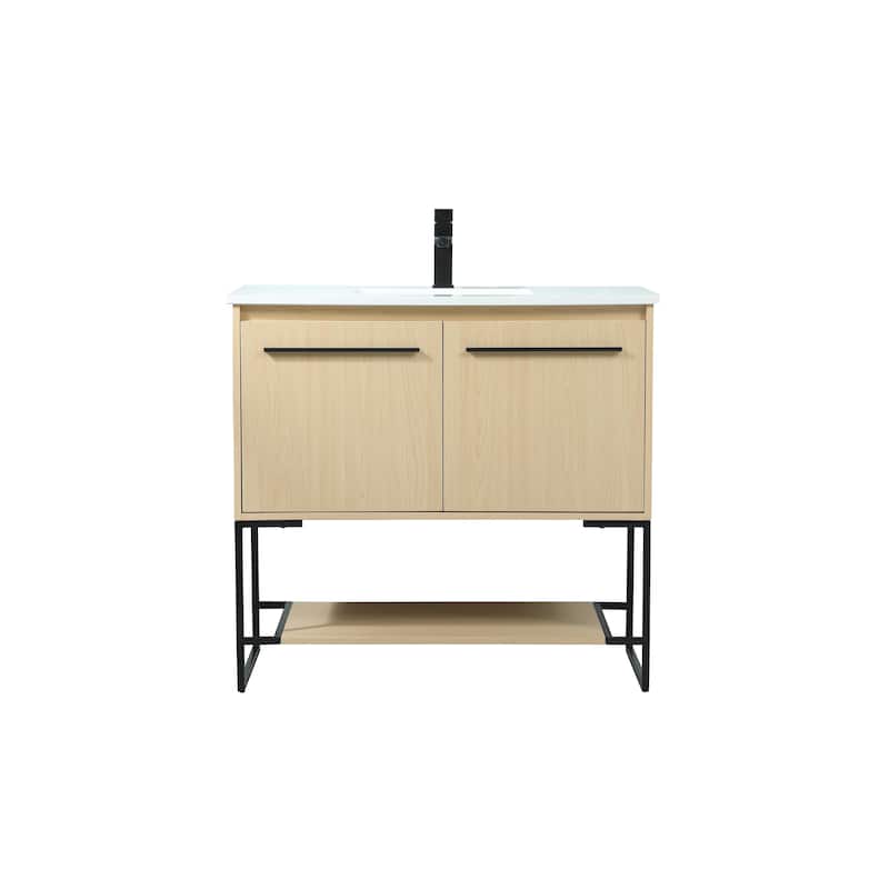 Tide 36 - 48 Inch Single Bathroom Vanity - Maple - 36 Inches