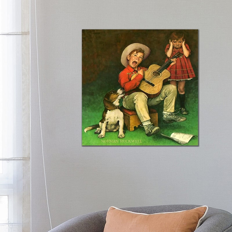 iCanvas "The Music Man" by Norman Rockwell Canvas Print - 26x26x1.5