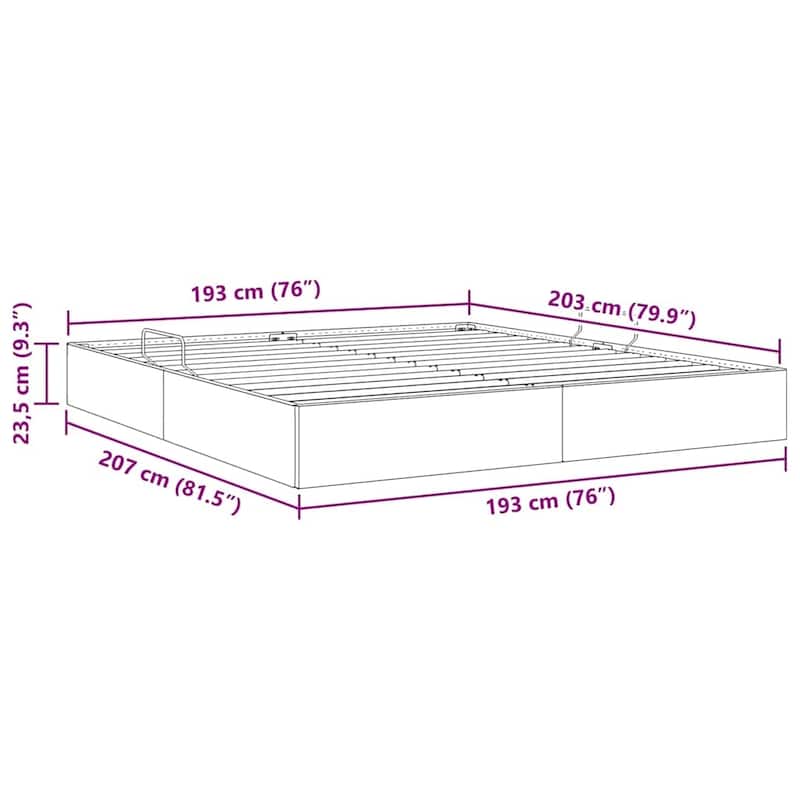 vidaXL Storage Bed with Mattress in Velvet