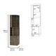 preview thumbnail 21 of 36, TUHOME Syrah Space Efficient Corner Bar Cabinet with 2-Doors