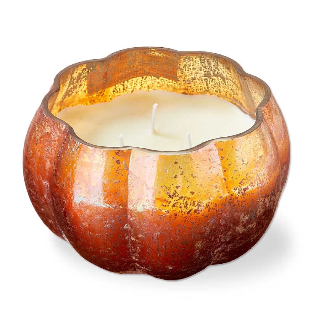 Harvest Pumpkin Scented Candle - Sculpted Wax Candle for Thanksgiving - 14 Hour Burn Time - Multicolor - 5.5" x 5.5" x 3.5"