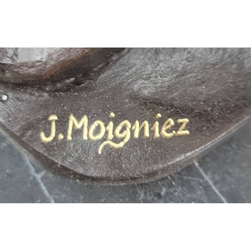 Bronze Dog Sculpture – Noble Canine Guardian Statue On Marble Base