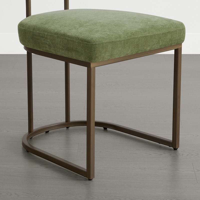 Spruce & Spring Arthur Dining Chair Set with Brass or Black Frame