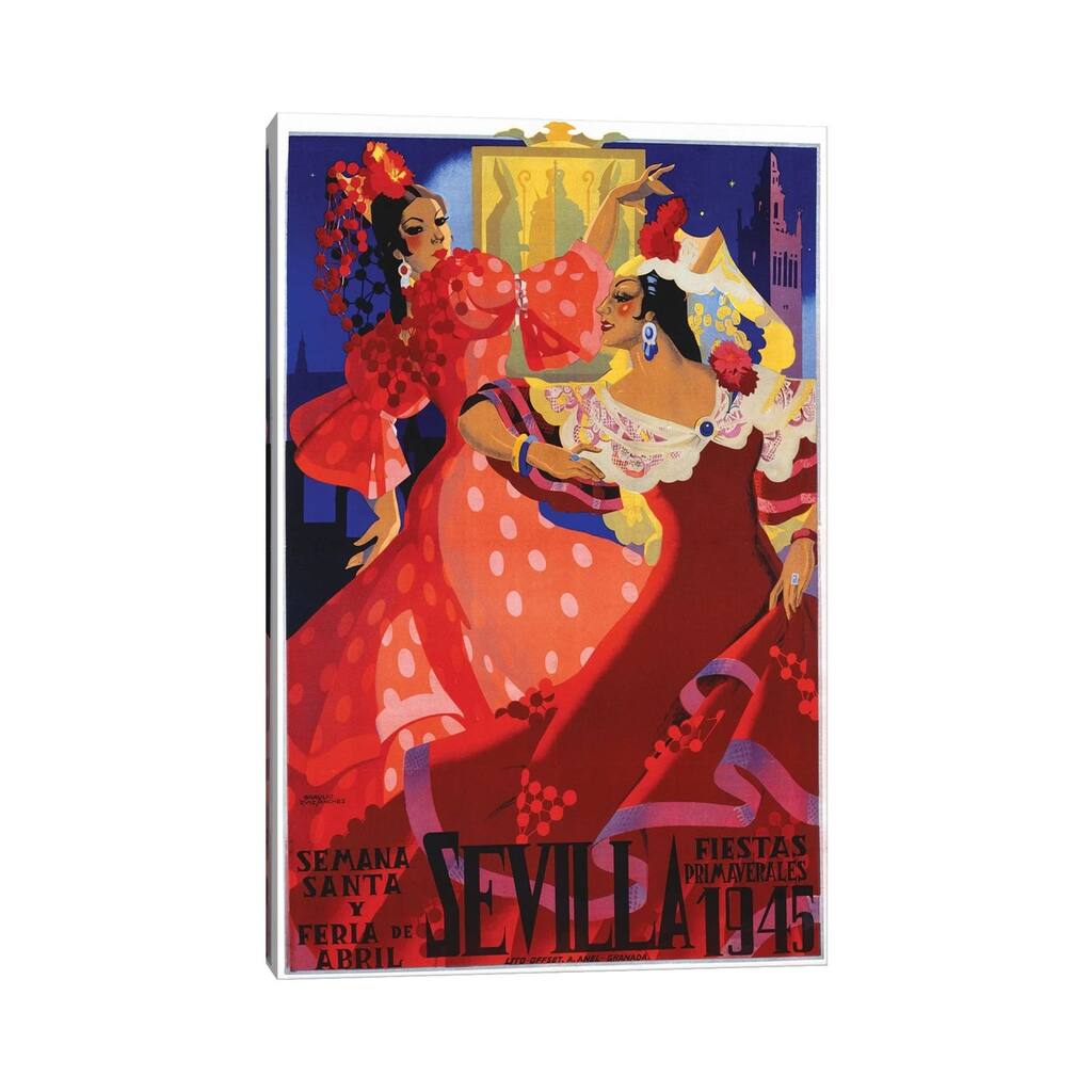 iCanvas "Sevilla, 1945" by Vintage Apple Collection Canvas Print
