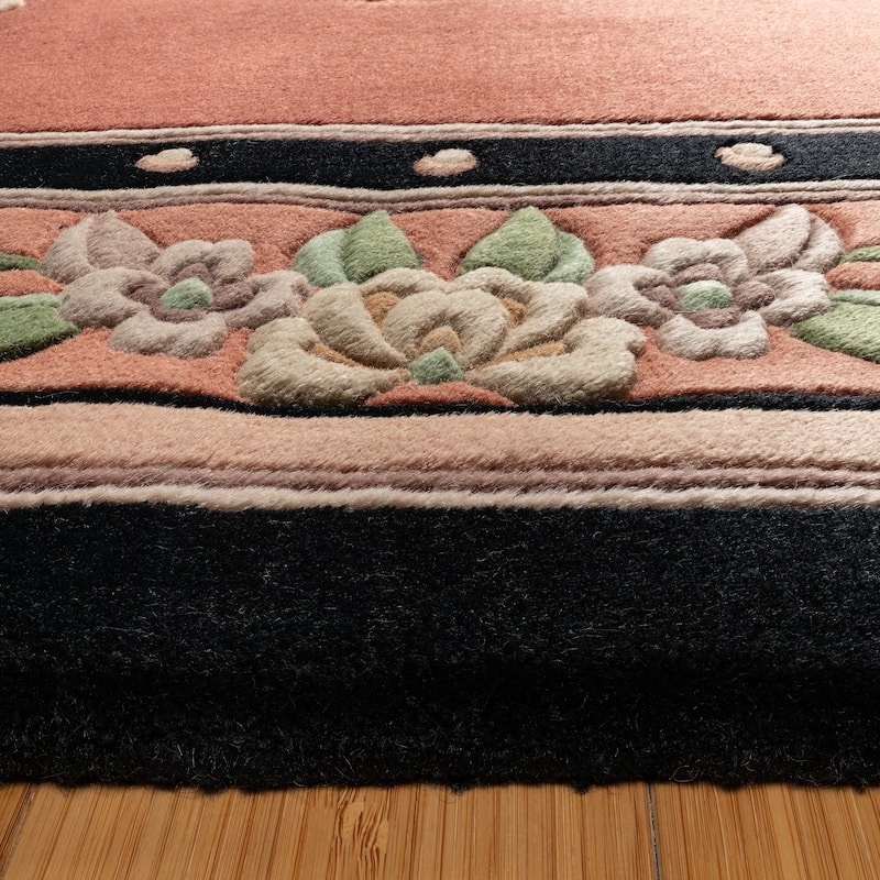 Gertmenian Oriental Estate Traditional Oriental Floral Border Metallion Hand Knot Wool Area Rug Collection