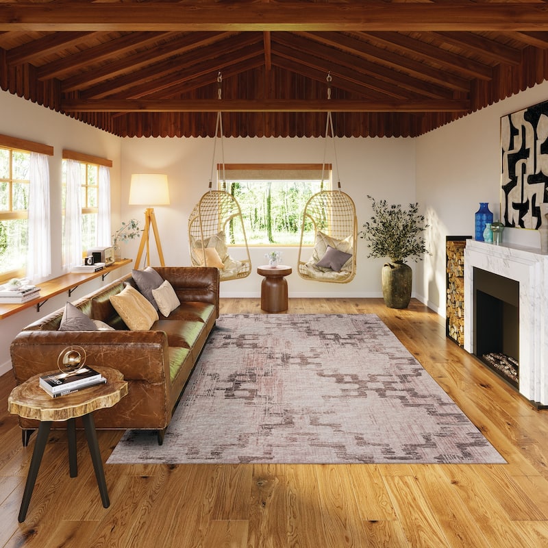 Indoor/ Outdoor Yuma Morroccan Washable Rug - 10' x 14' - Mocha